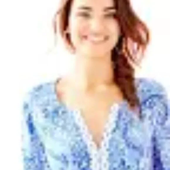 Lilly Pulitzer Hollie Tunic Dress Turtley Awesome Blue Peri Size Large - Picture 2 of 6